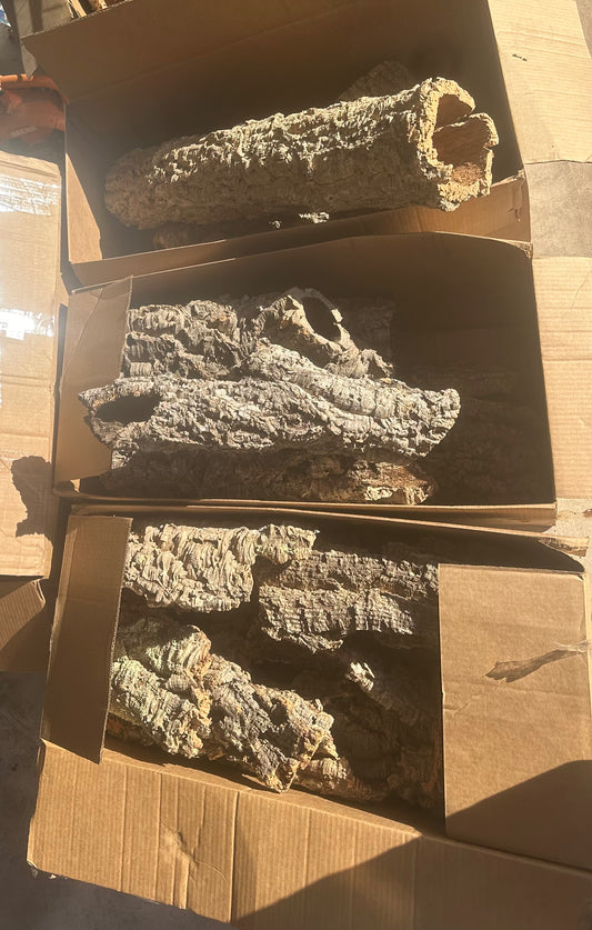 Cork Bark rounds and half rounds. 